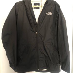 North face Hooded Black Raincoat Men’s Med